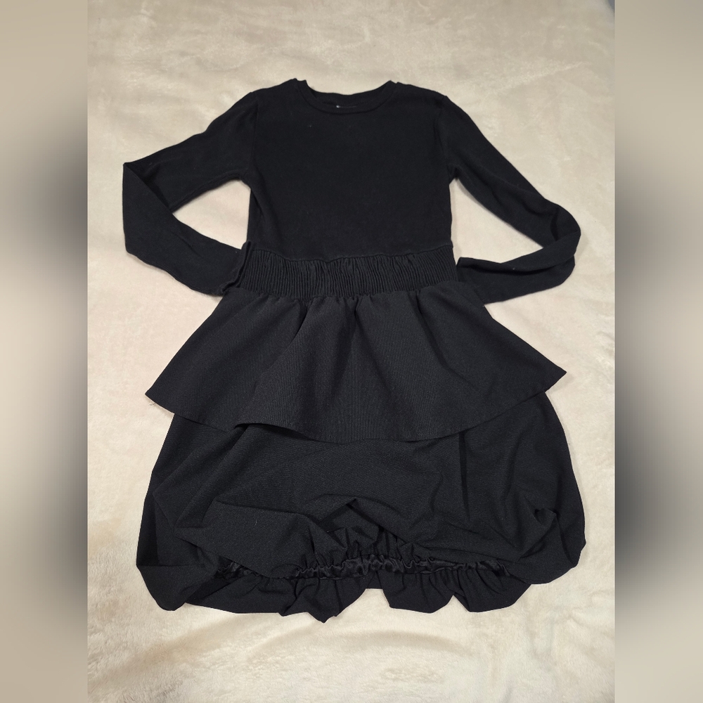 Zara Black Layered Kids Dress